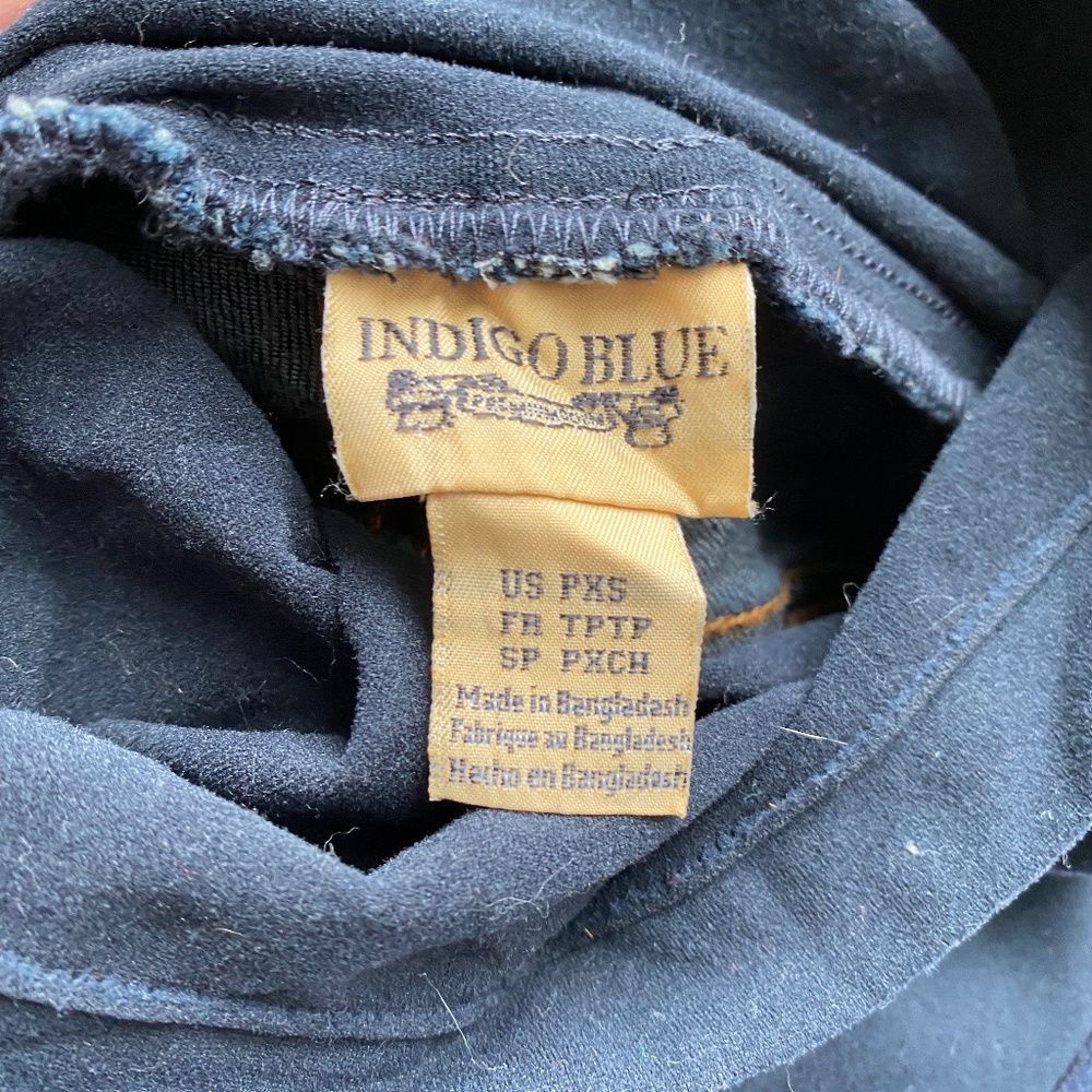 Indigo Blue Dark Wash Maternity Jeans PXS - Picture 2 of 4